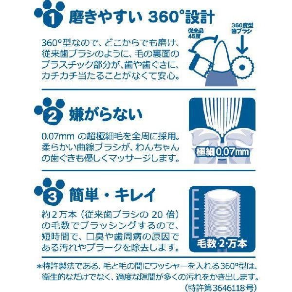 シグワン 歯ブラシ（超小型犬・小型犬・子犬用）歯みがき　歯石　歯垢　超極細毛　磨きやすい360°型