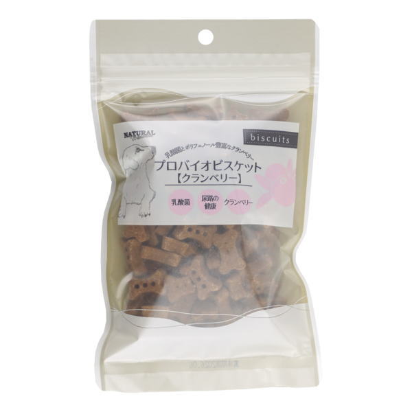 【ナチュラルハーベスト】 プロバイオビスケット（クランベリー）80g（犬用）犬　おやつ　クランベリー　膀胱炎　尿トラブル　乳酸菌