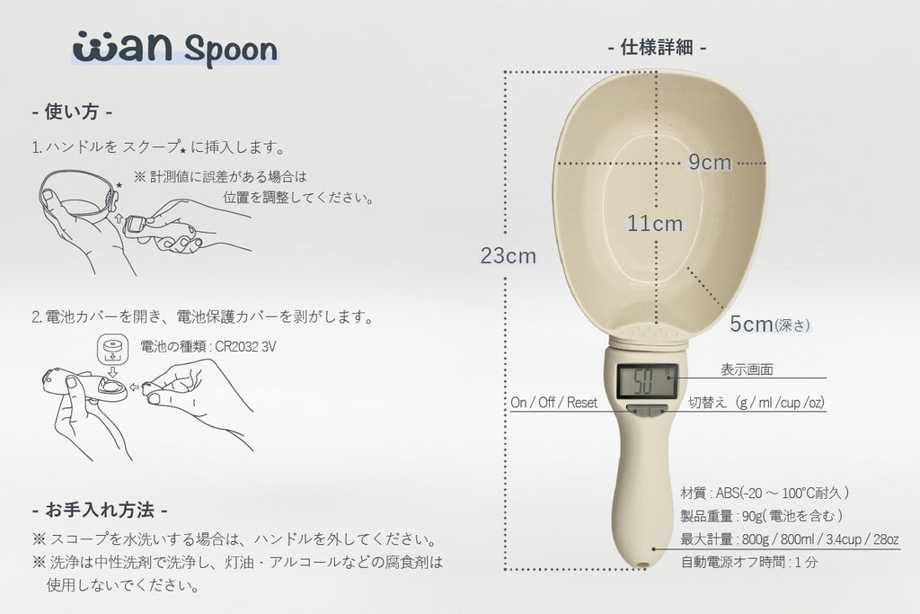 【Smilewan】Wan Spoon 計量カップ - ワンスプーン -