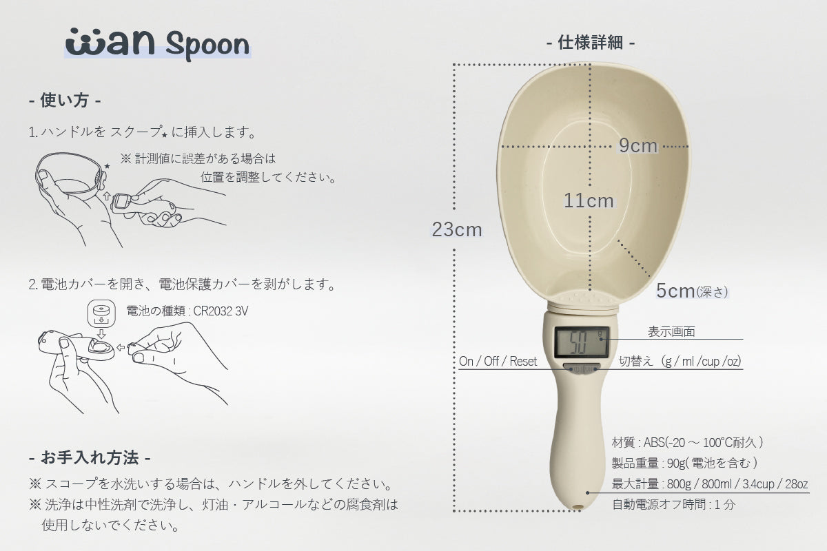 【Smilewan】Wan Spoon 計量カップ - ワンスプーン -